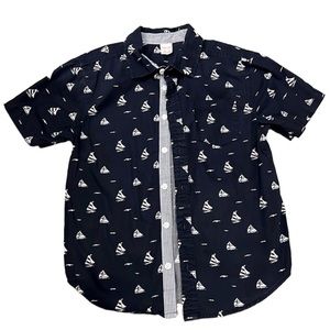 Gymboree Boys Navy Blue Sailboat Button Shirt
